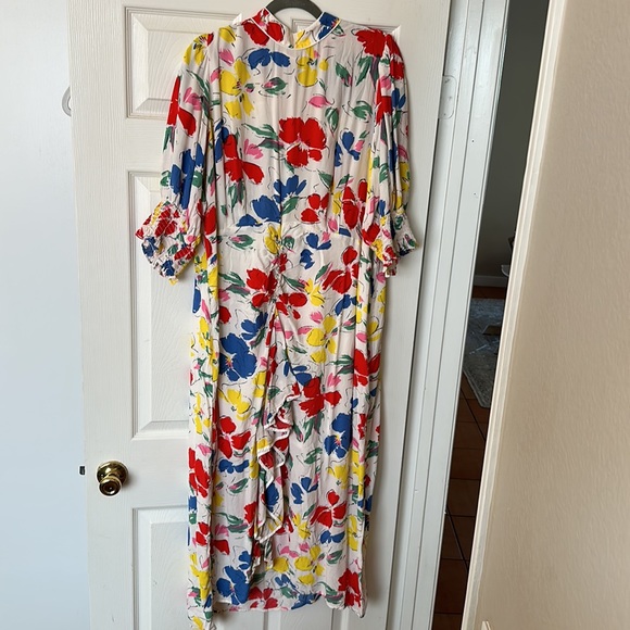 RIXO Dresses Rixo X Target Plus Size White Floral Midi Dress Poshmark